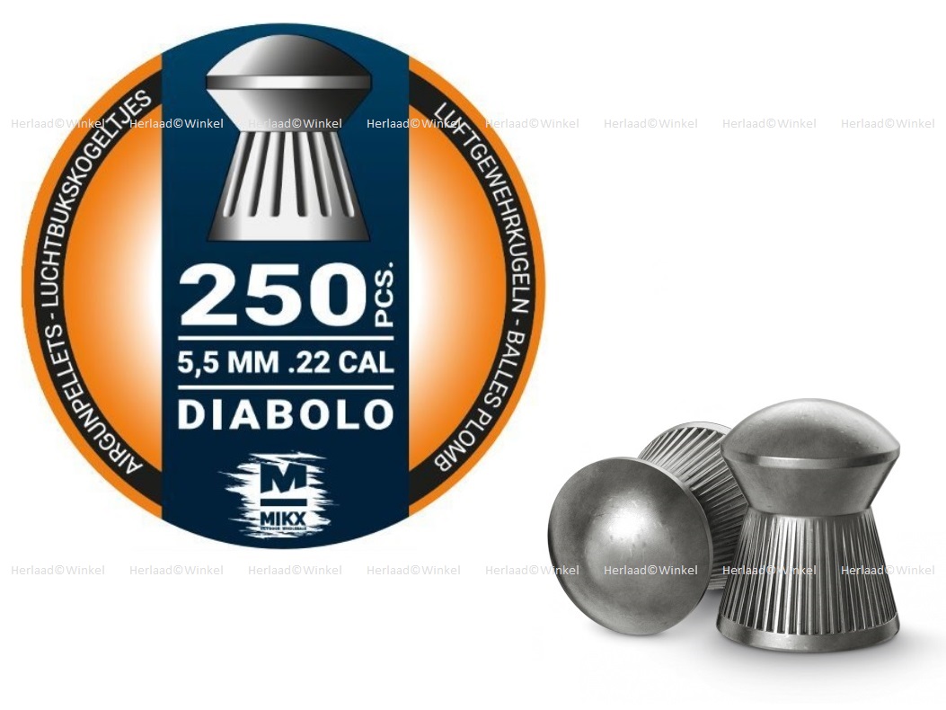 Ansia Diabolo Bolkop 5.50mm Luchtdruk Kogeltjes blikje 250